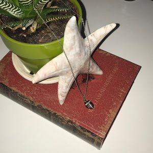 Silver ladybug necklace